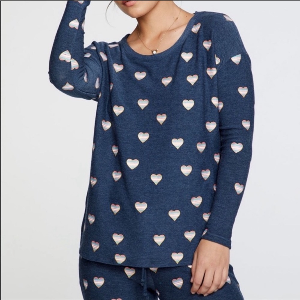 NWT Chaser Beach Hearts Cozy Top